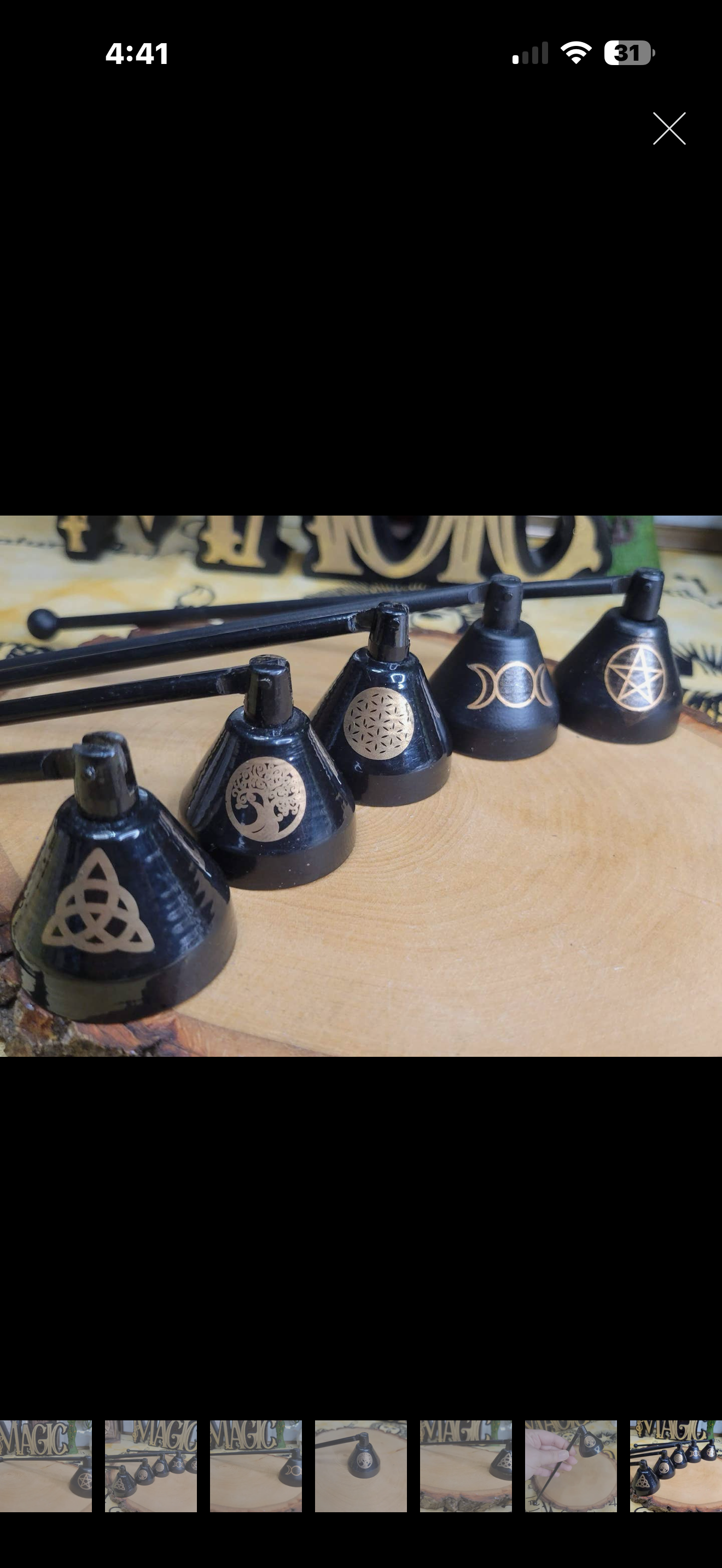 Pentacle Mini Iron Candle Snuffer
