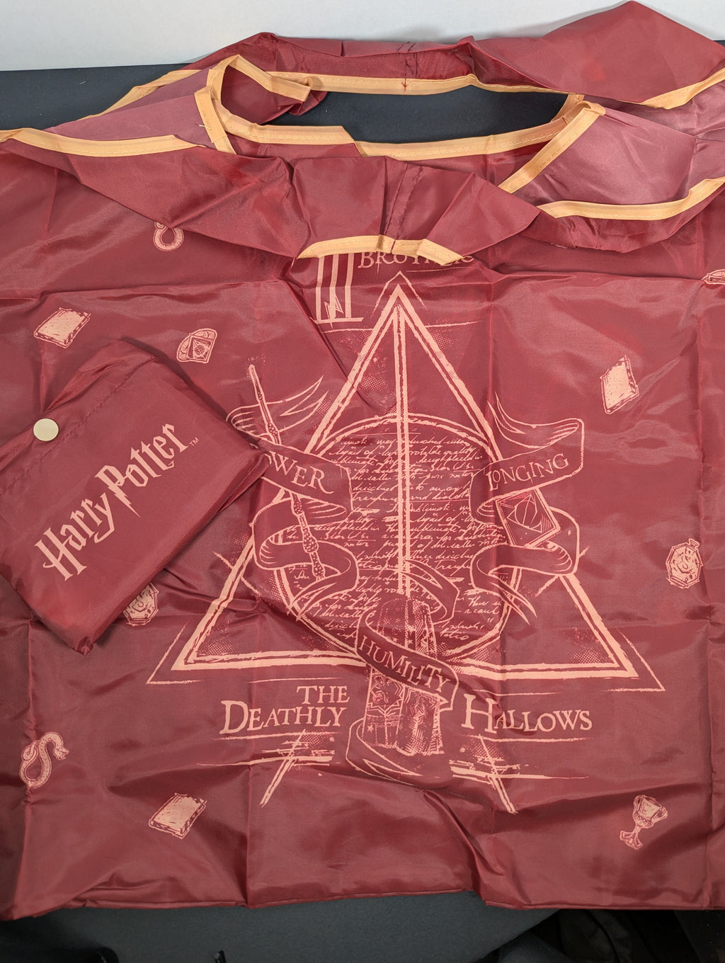 Official Harry Potter Deathly Hallows Foldable Tote Bag