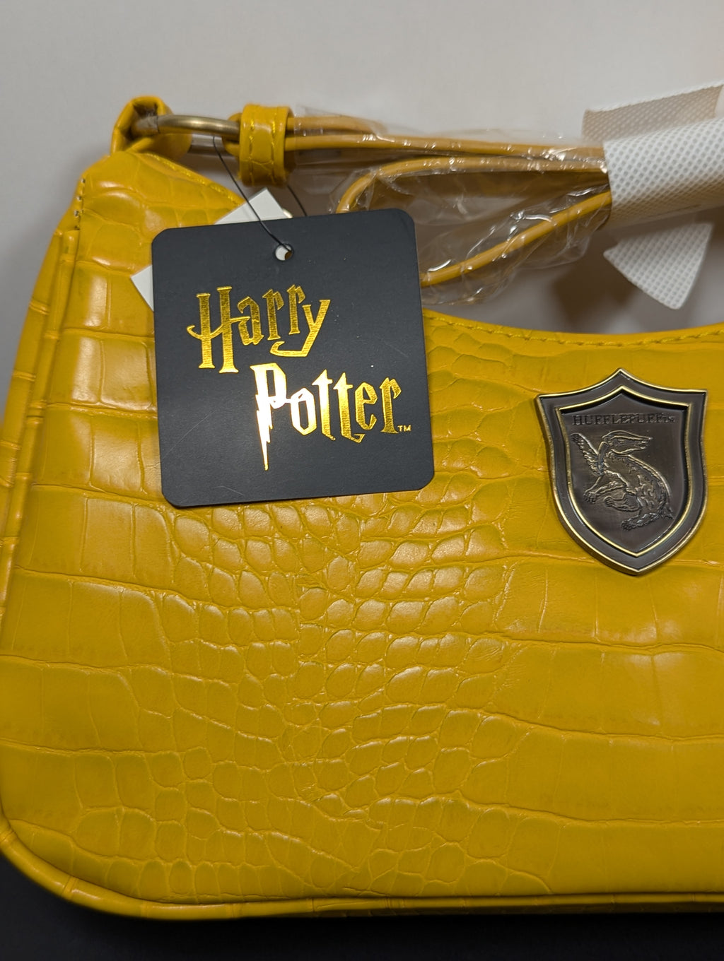 Harry Potter Hufflepuff Yellow Croc-Style Purse