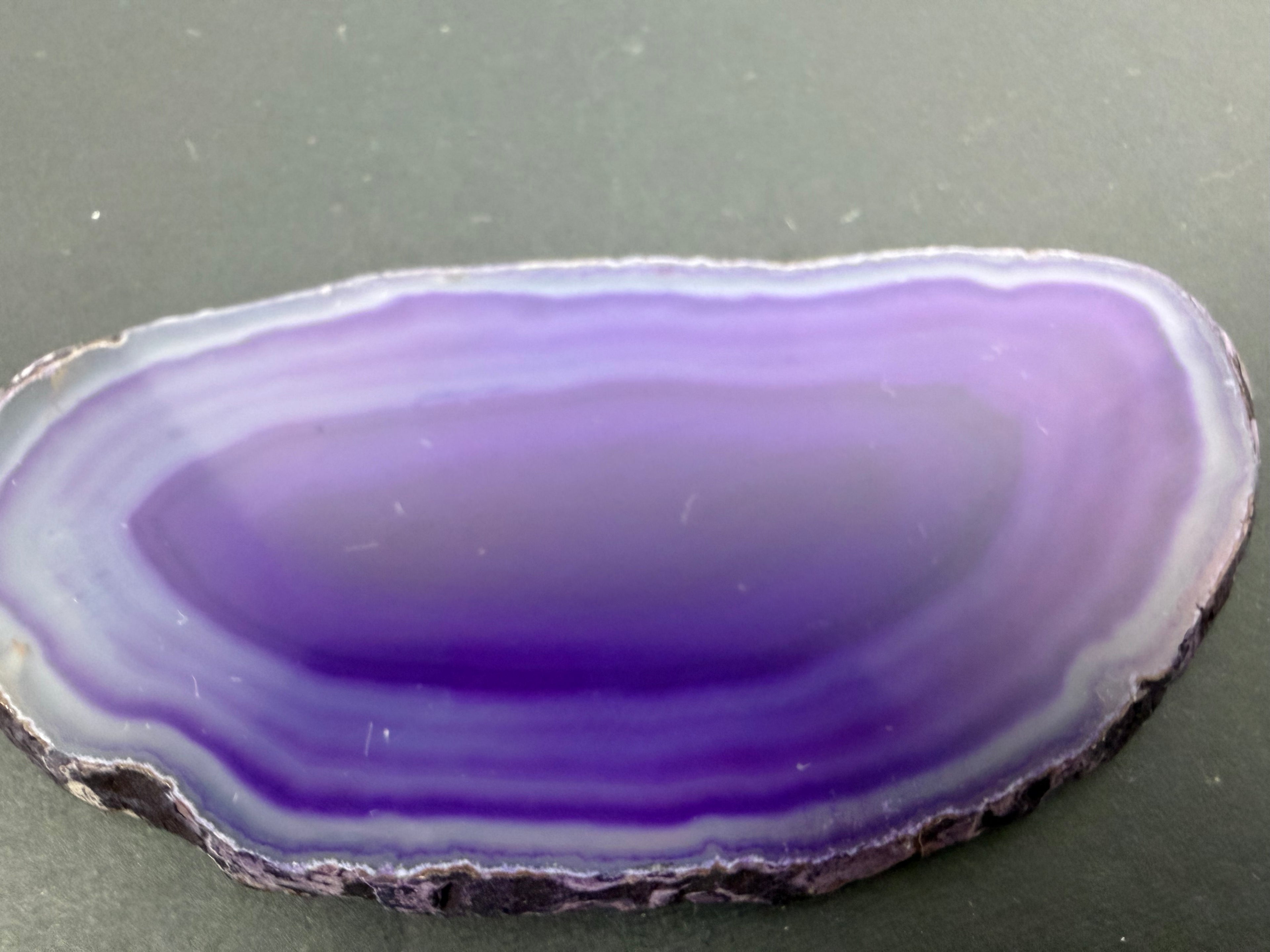Purple Enhanced Agate Slice