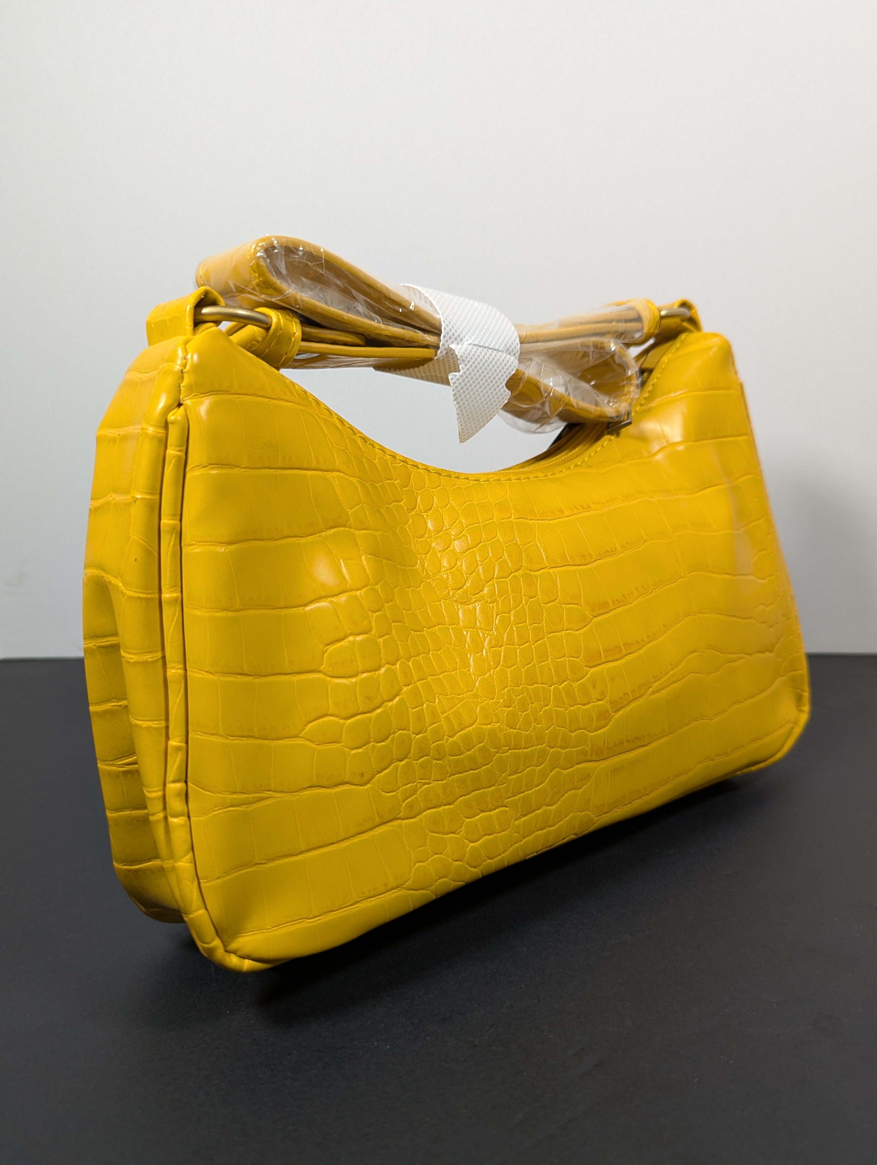 Harry Potter Hufflepuff Yellow Croc-Style Purse