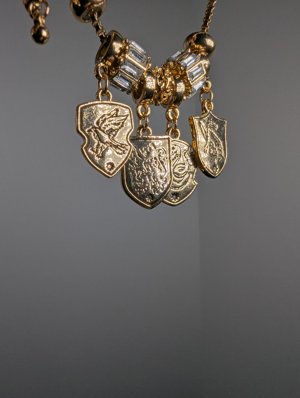 Official Harry Potter House Crest Gold Charm Bracelet
