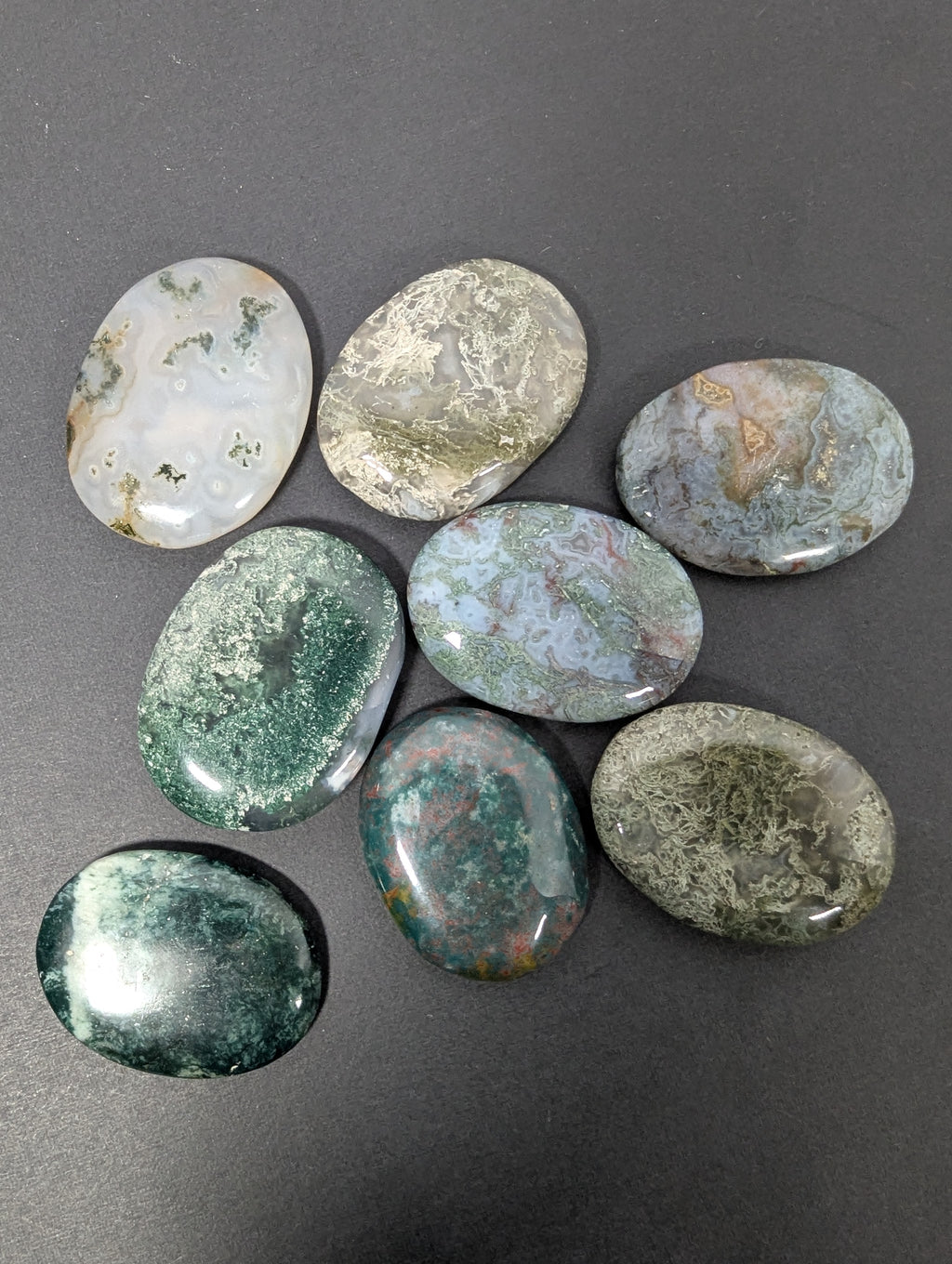 Green Tree Agate Worry Stone