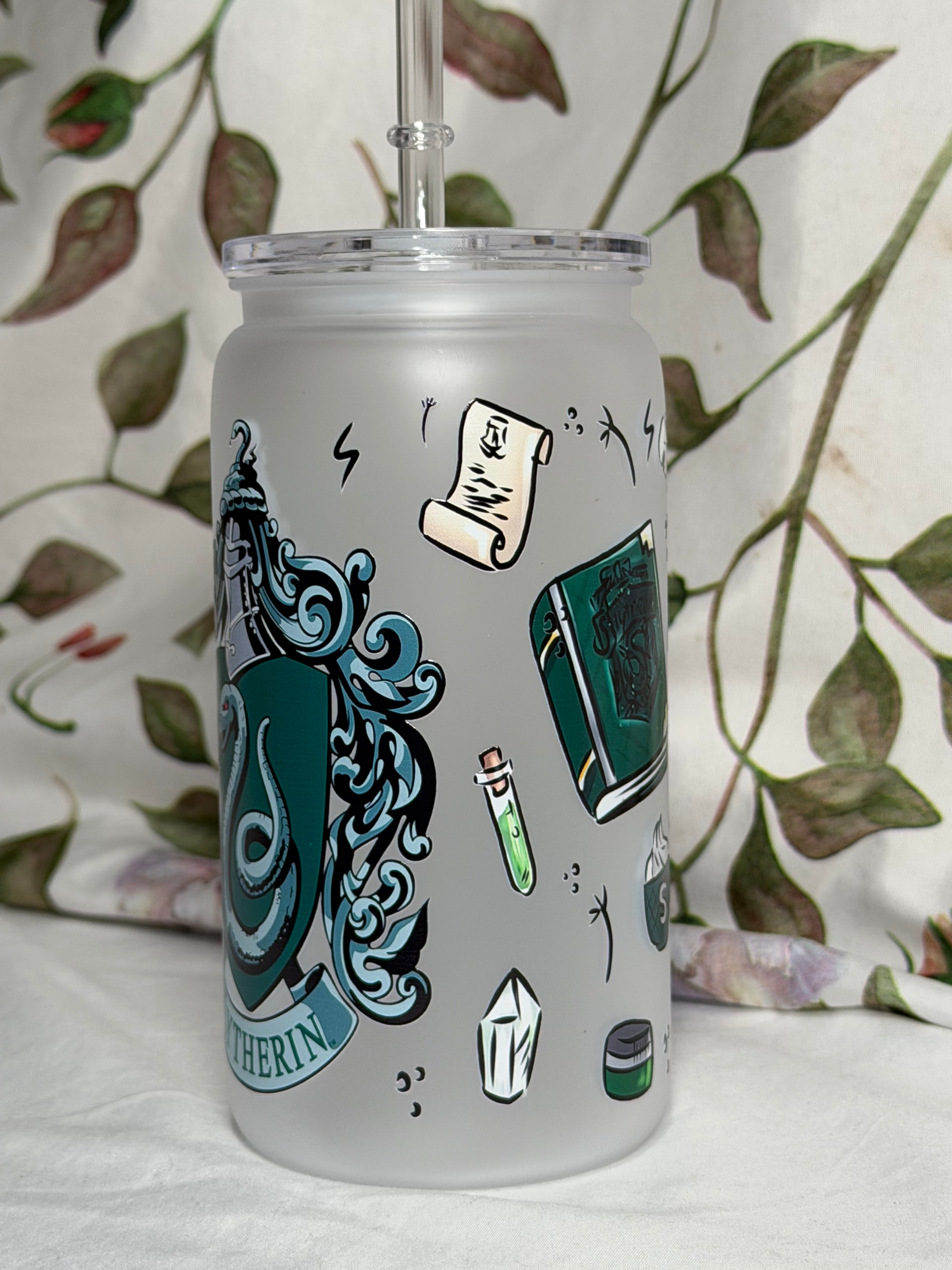 Serpent House Plastic Tumbler with Lid and Straw