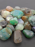 Agate Green Tumbled Stone — Enhanced