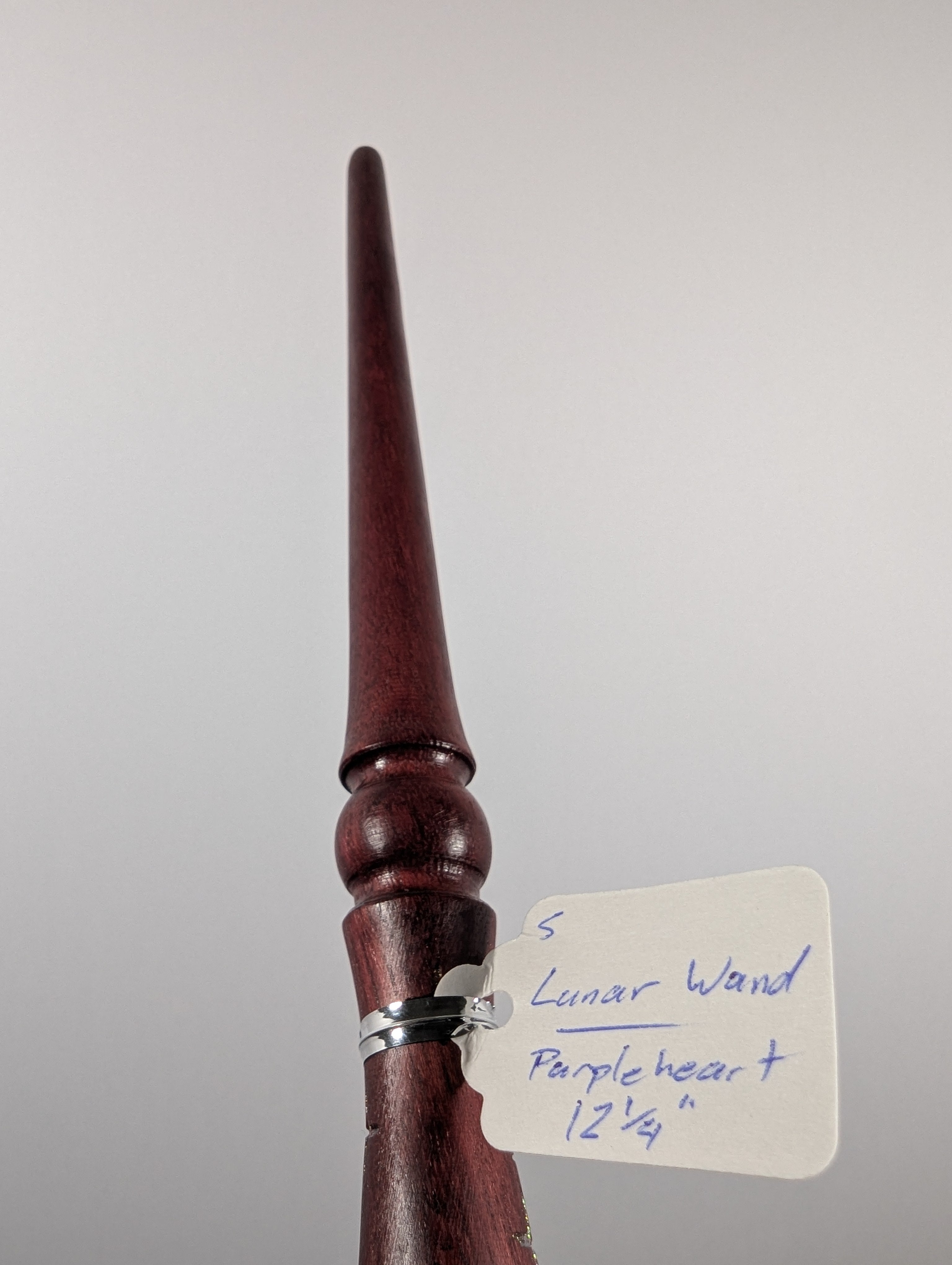 Lunar Heart Purpleheart Handcrafted Decorative Wand