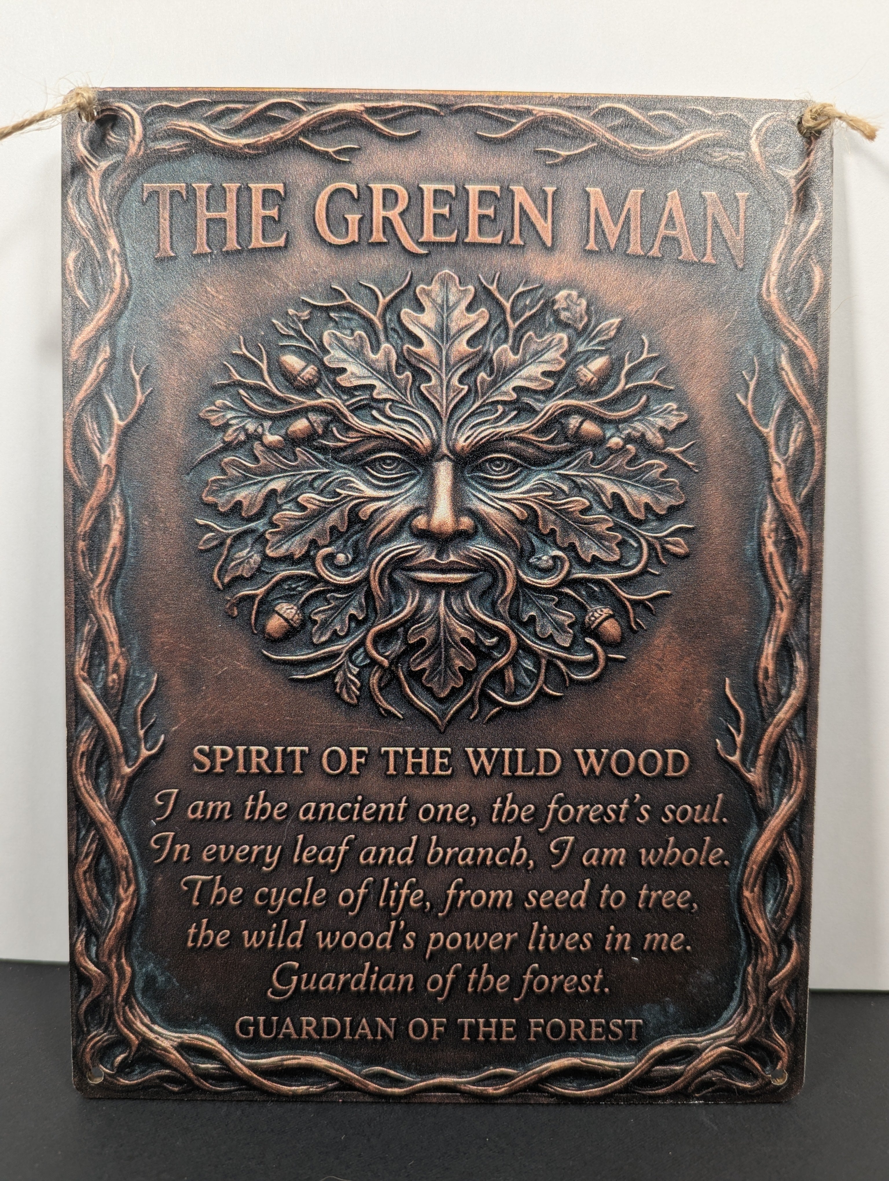 Green Man Guardian Spirit Wall Plaque