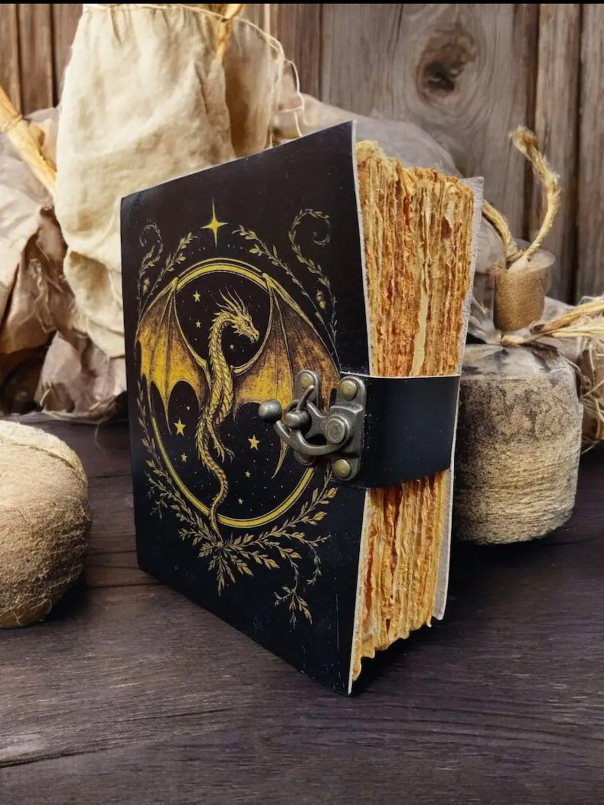 Dragon Leather Grimoire – 200 Page Handmade Journal