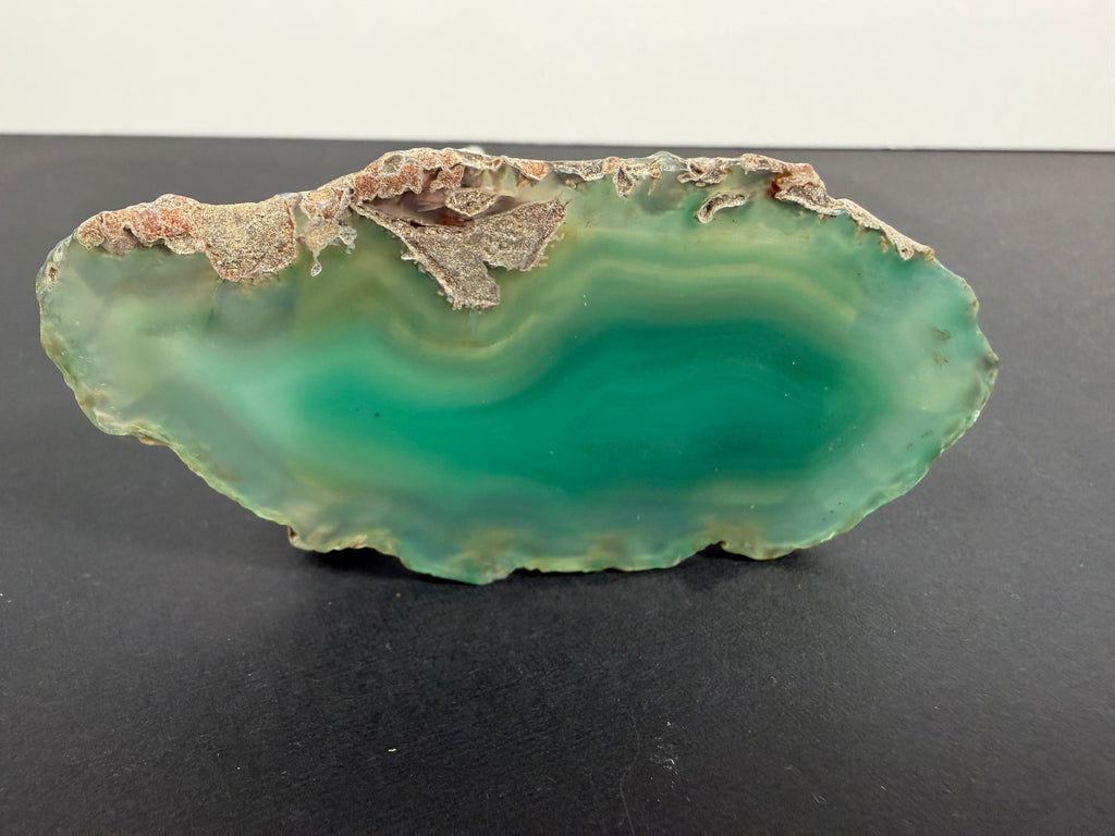 Green Enhanced Agate Slice