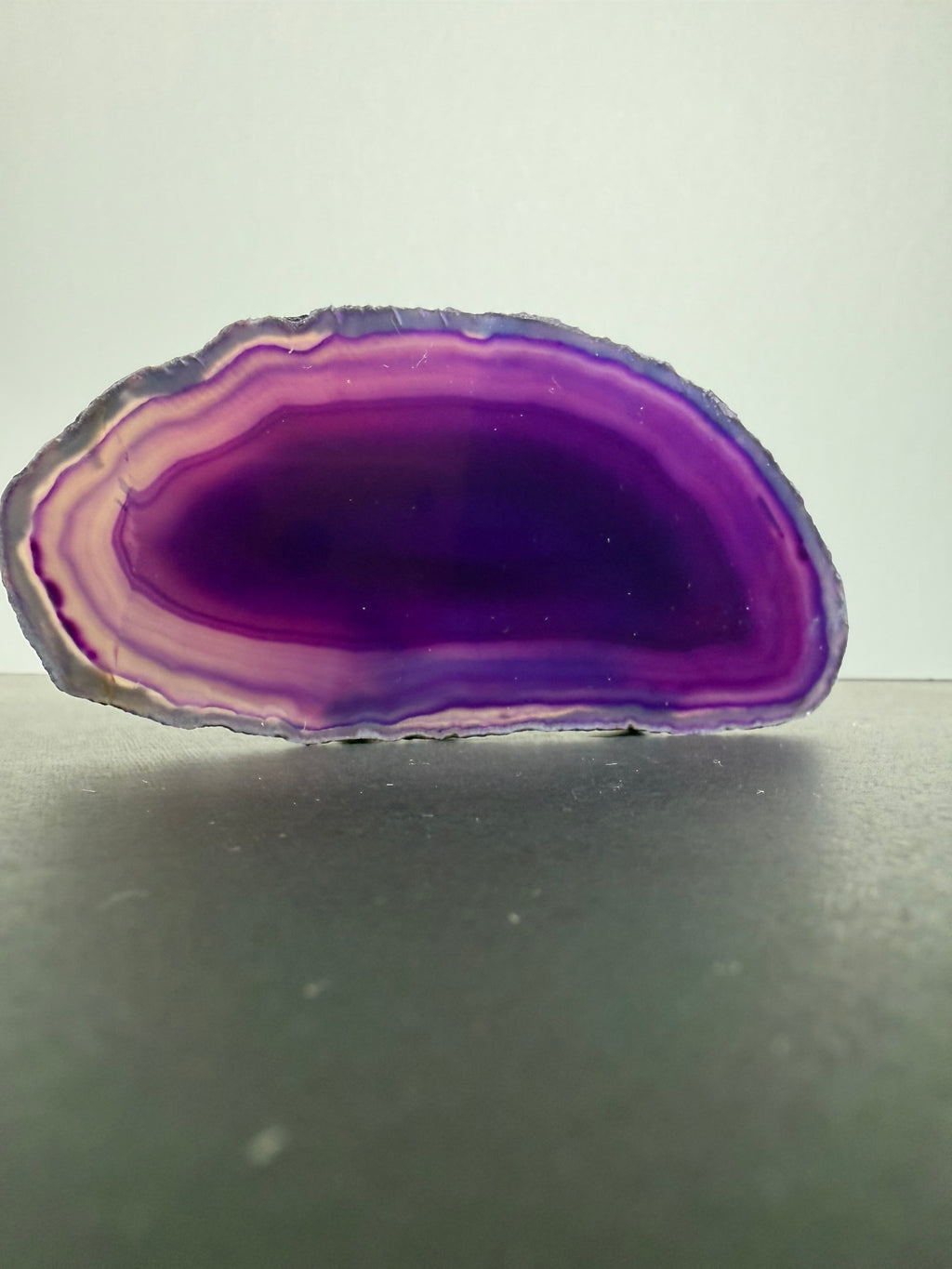 Purple Enhanced Agate Slice