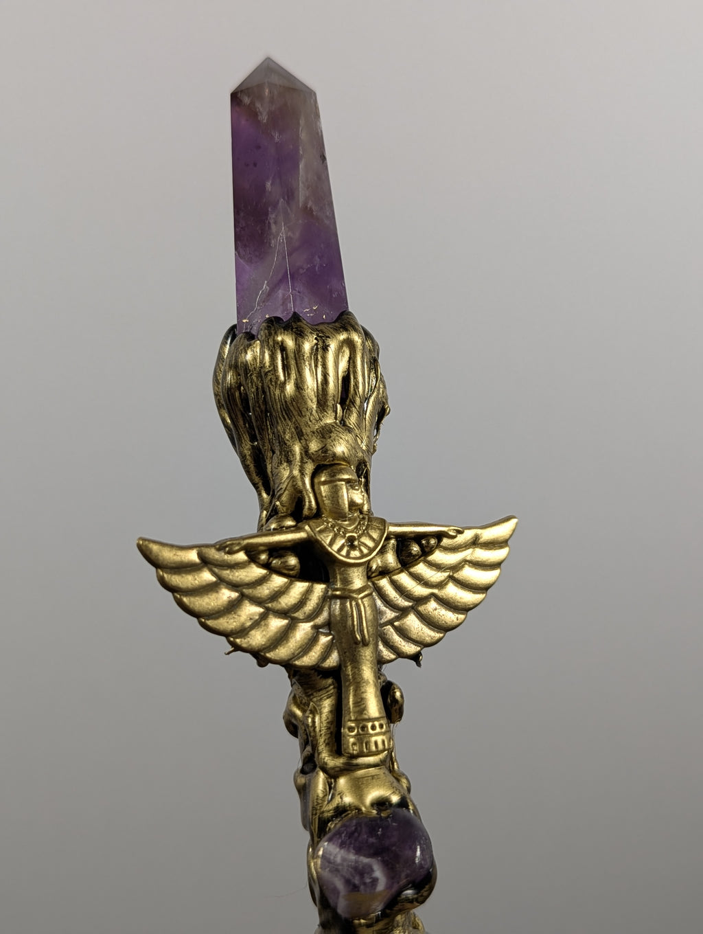 Premium Golden Isis Amethyst Decorative Wand