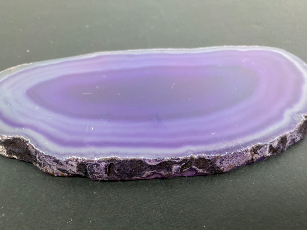 Purple Enhanced Agate Slice