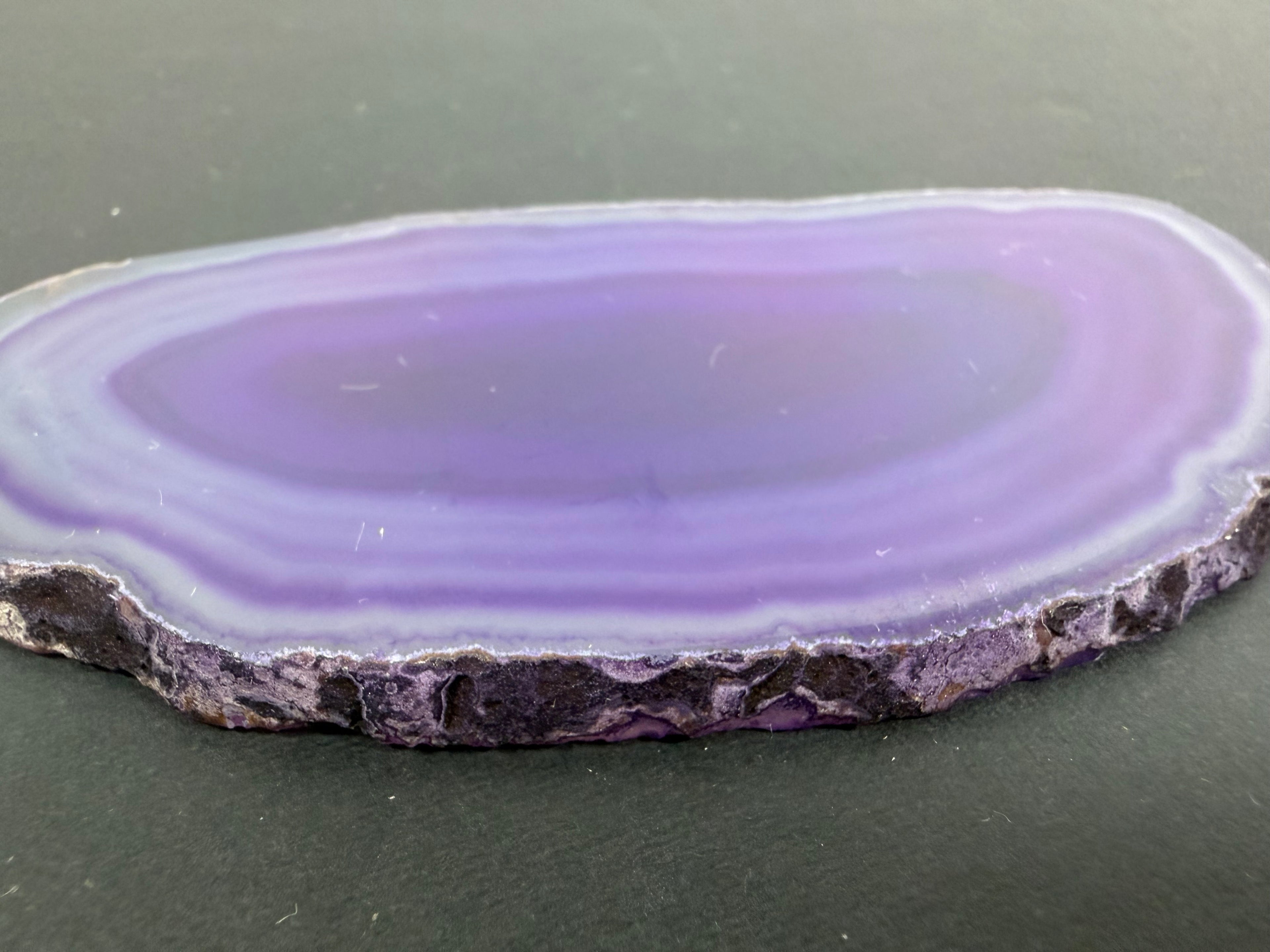 Purple Enhanced Agate Slice