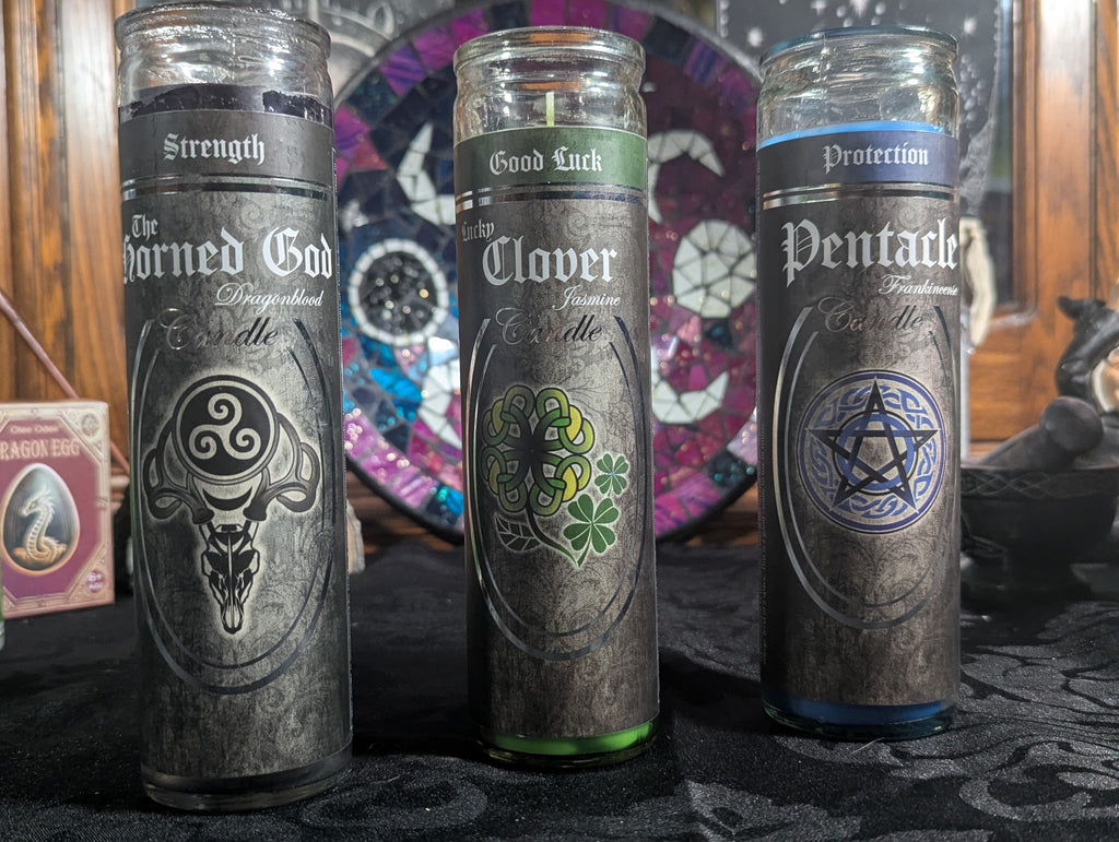 The Horned God Dragonblood Ritual Candle