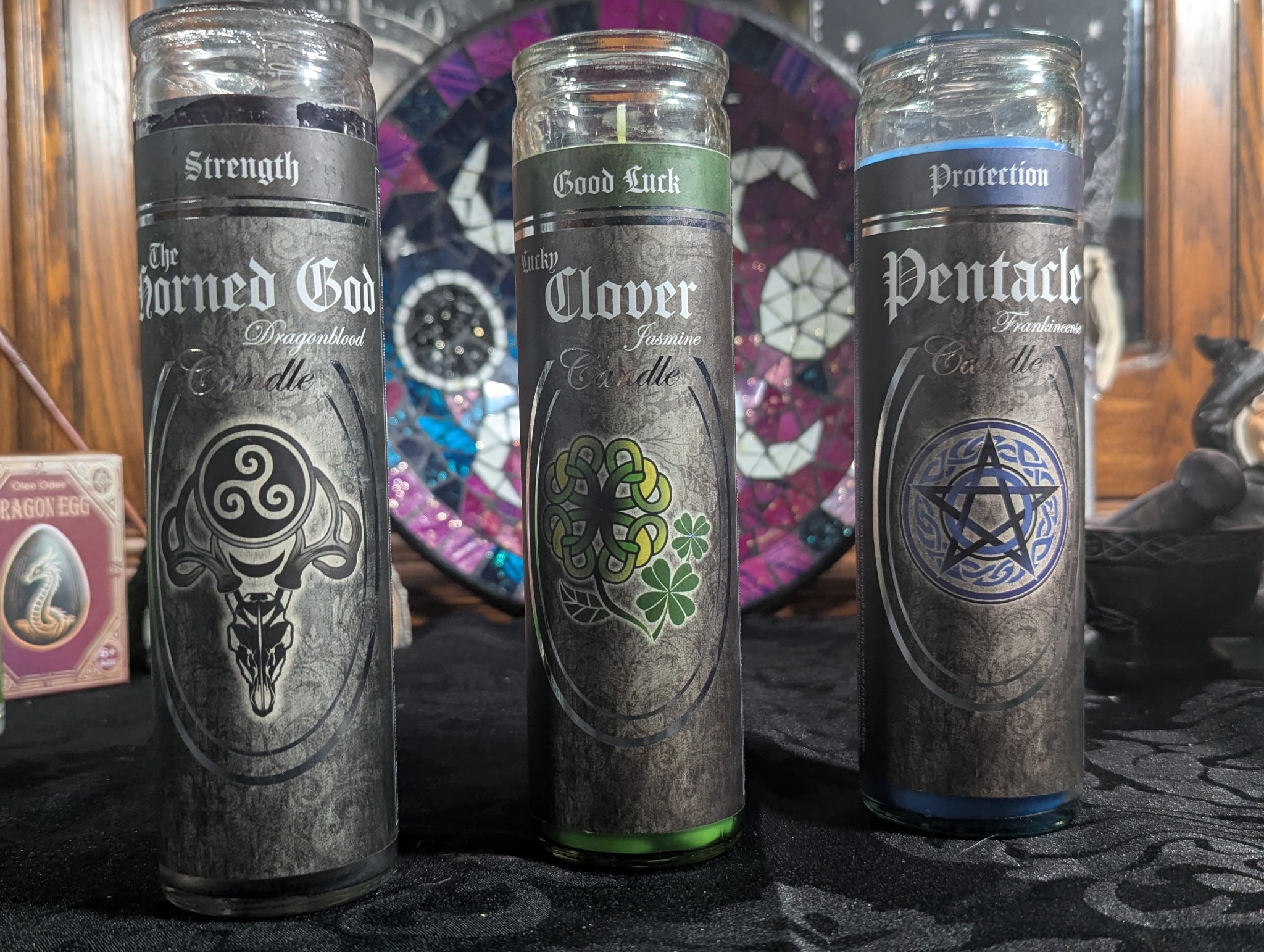 The Horned God Dragonblood Ritual Candle