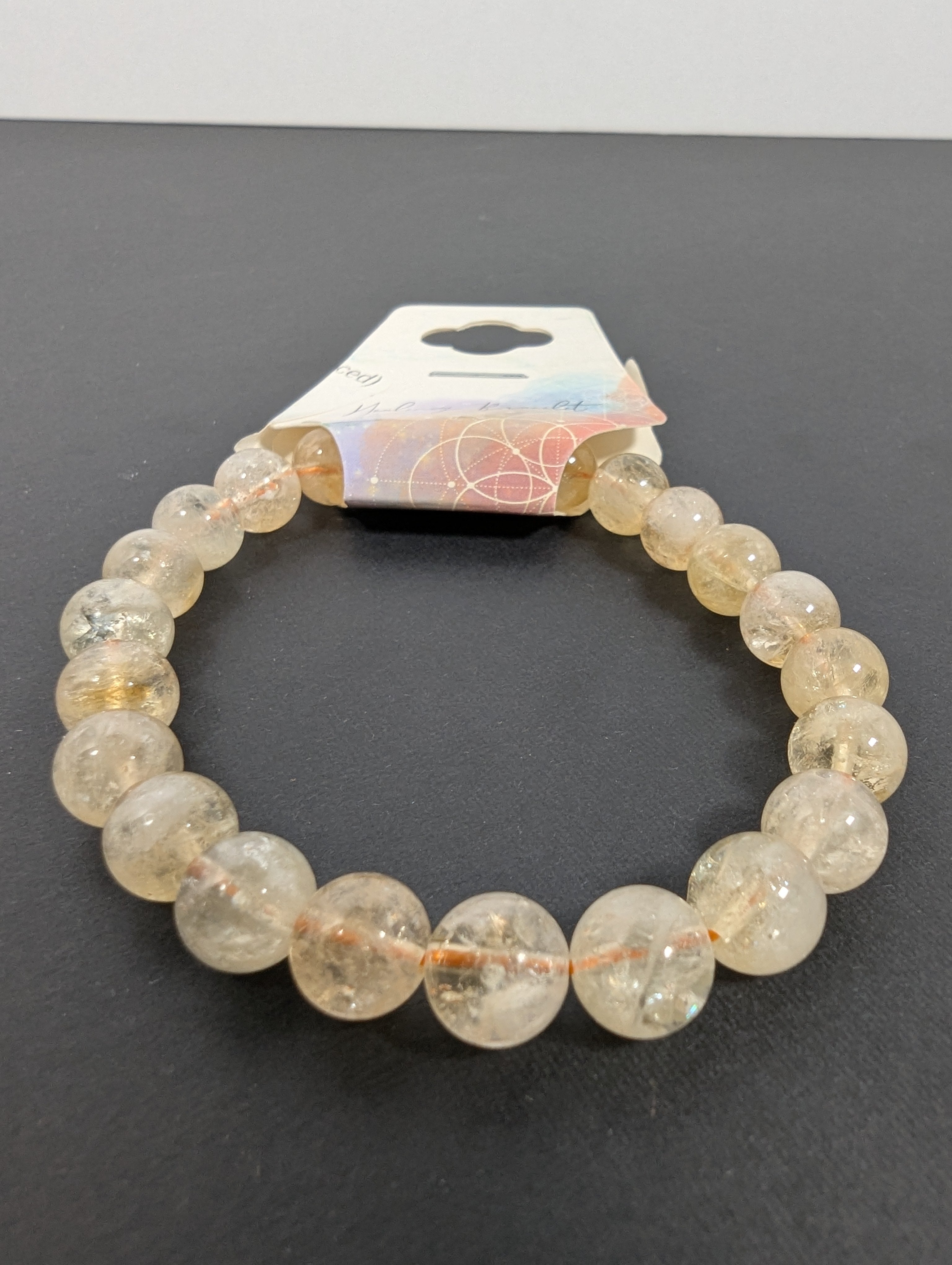 Enhanced Citrine Bead Bracelet