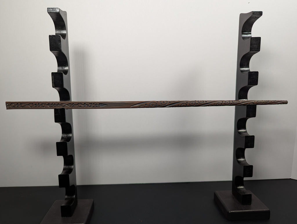High-Grade Carbon Steel Wizard-Inspired Wand – Dark Rune Design