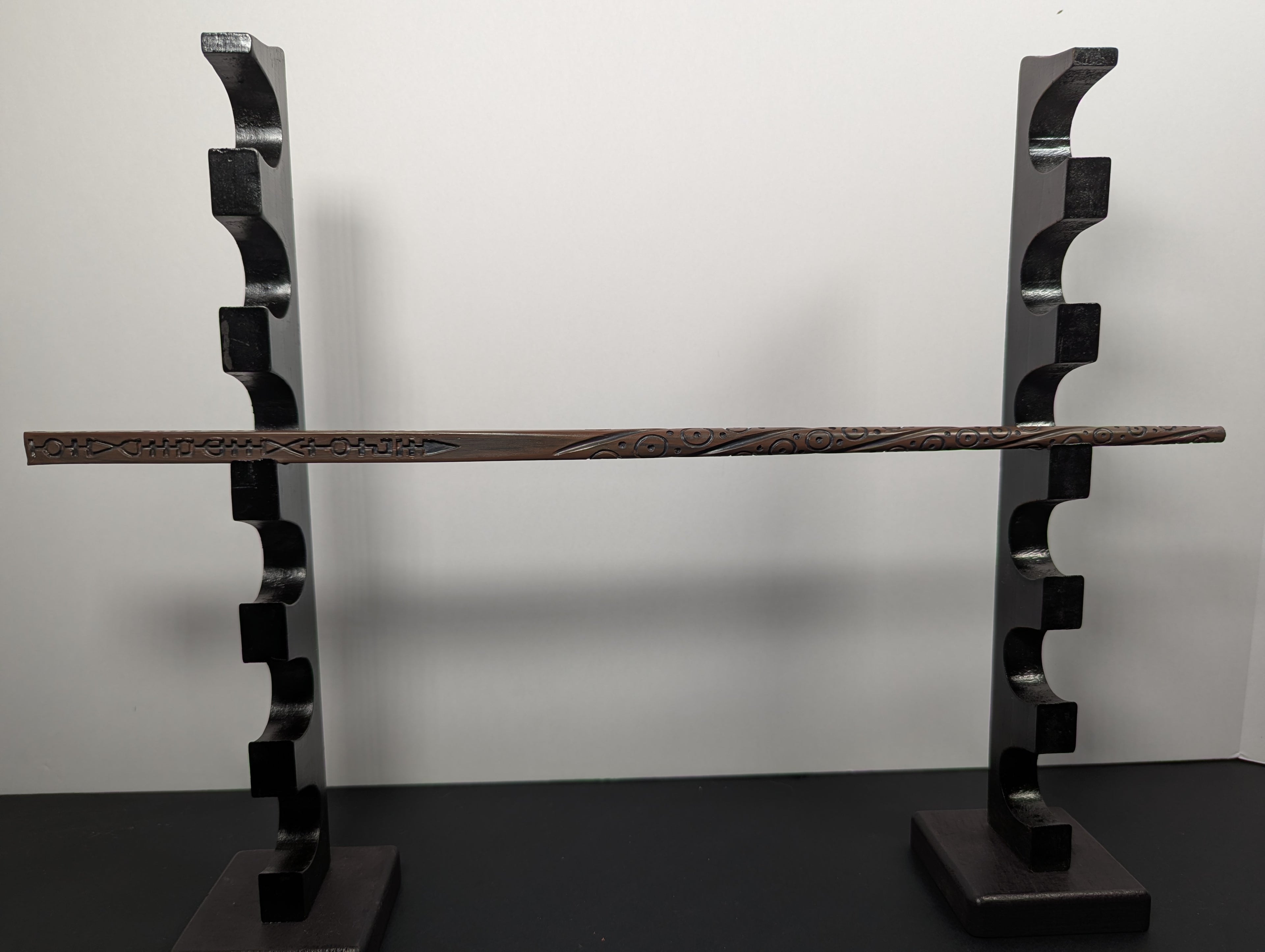 High-Grade Carbon Steel Wizard-Inspired Wand – Dark Rune Design