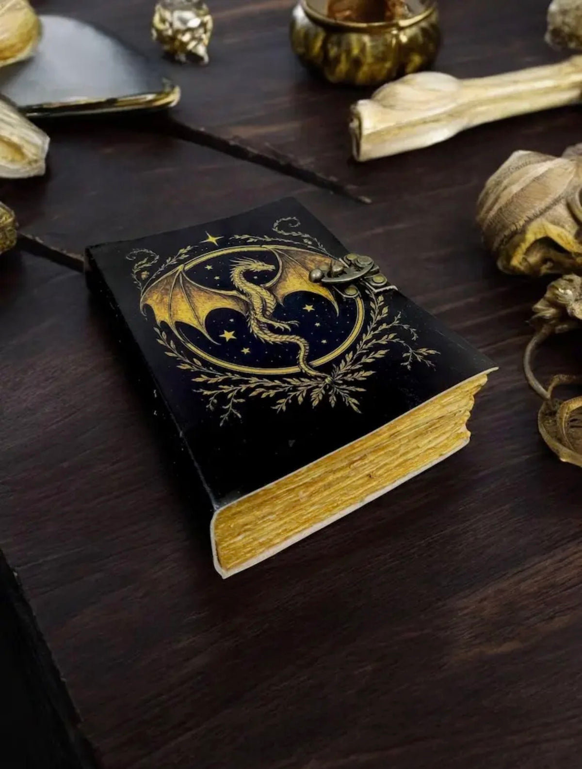 Dragon Leather Grimoire – 200 Page Handmade Journal