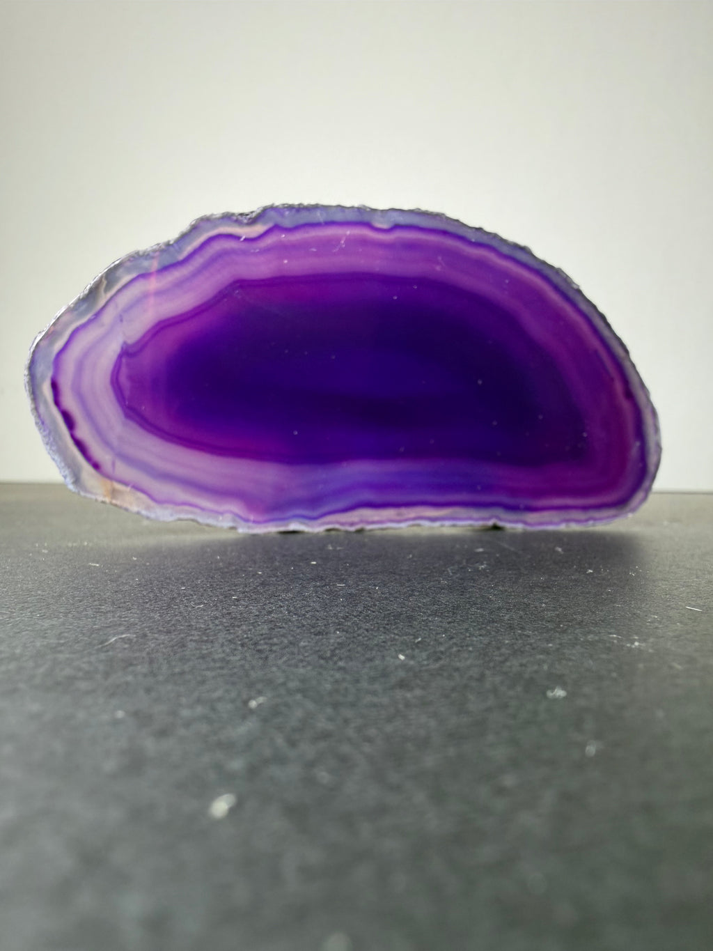 Purple Enhanced Agate Slice