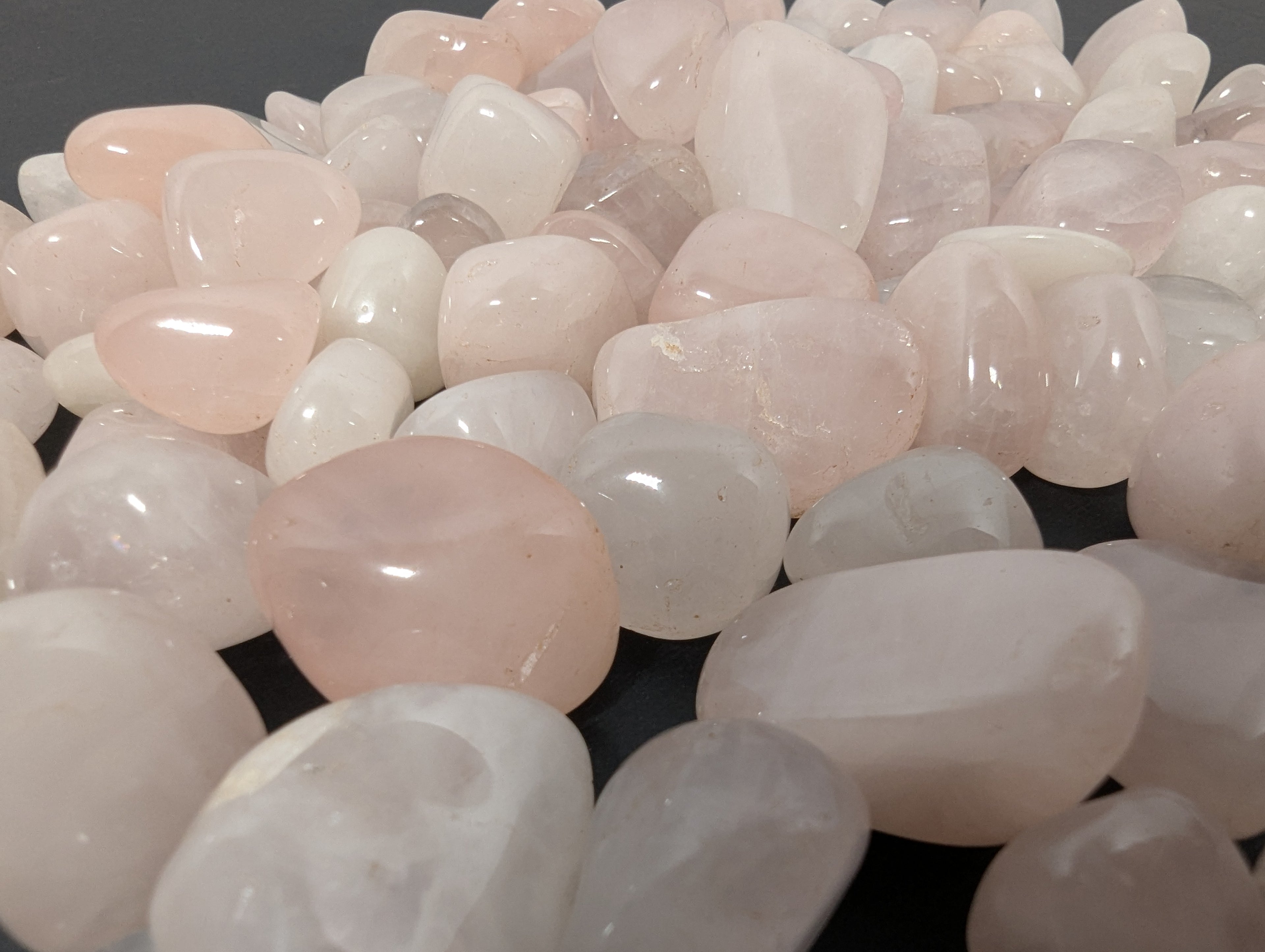 Rose Quartz Tumbled Stone — A Quality Brazil