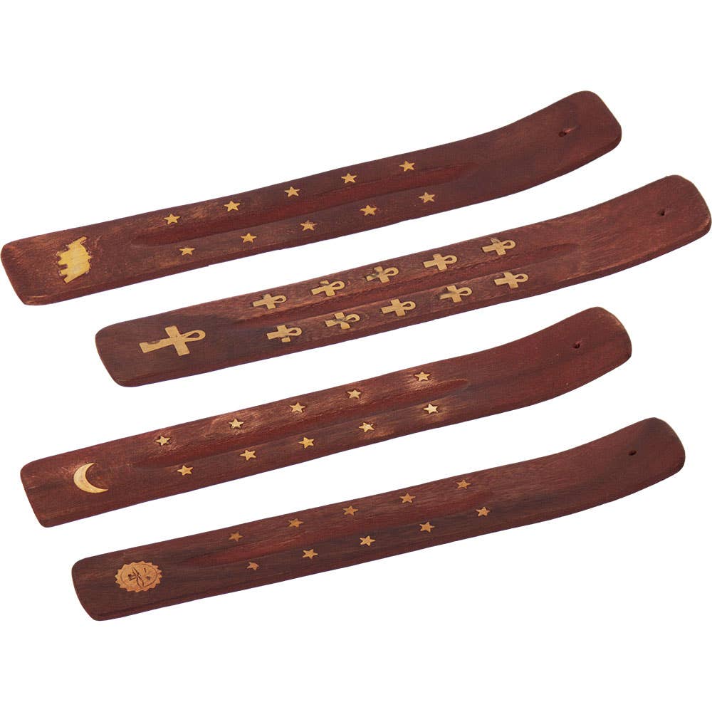 Assorted Wood & Brass Incense Holder